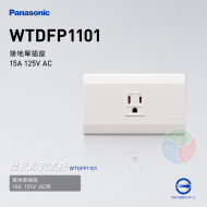 Panasonic 國際牌 星光系列 WTDFP1101 埋入式附接地極單插座（附蓋板）