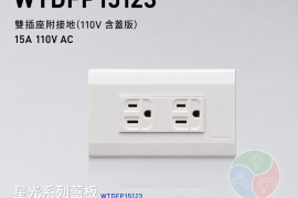 Panasonic 國際牌 星光系列 WTDFP15123 埋入式附接地極雙插座（附蓋板）