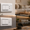 Panasonic 國際牌 星光系列 WTDFP4336 埋入式雙開關＋單插座（附蓋板）