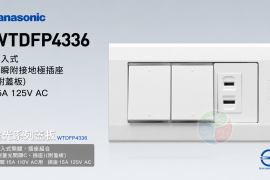Panasonic 國際牌 星光系列 WTDFP4336 埋入式雙開關＋單插座（附蓋板）