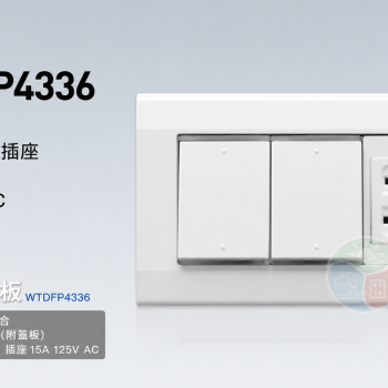 Panasonic 國際牌 星光系列 WTDFP4336 埋入式雙開關＋單插座（附蓋板）