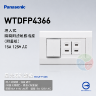 Panasonic 國際牌 星光系列 WTDFP4366 一開兩插埋入式開關插座（附蓋板）