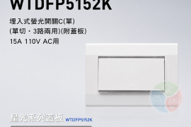 Panasonic 國際牌 星光系列 WTDFP5152K 埋入式螢光單切開關（附蓋板）