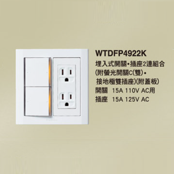 國際牌 星光 雙切開關 插座 組合