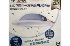 瓦特夫 LED平面均光高亮度防水崁燈