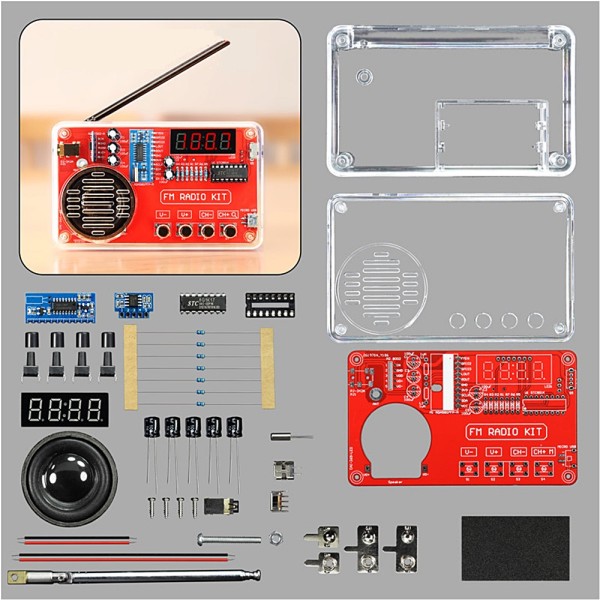 收音機套件 diy組裝 fm調頻 電路板製作 單晶片 電子製作焊接練習